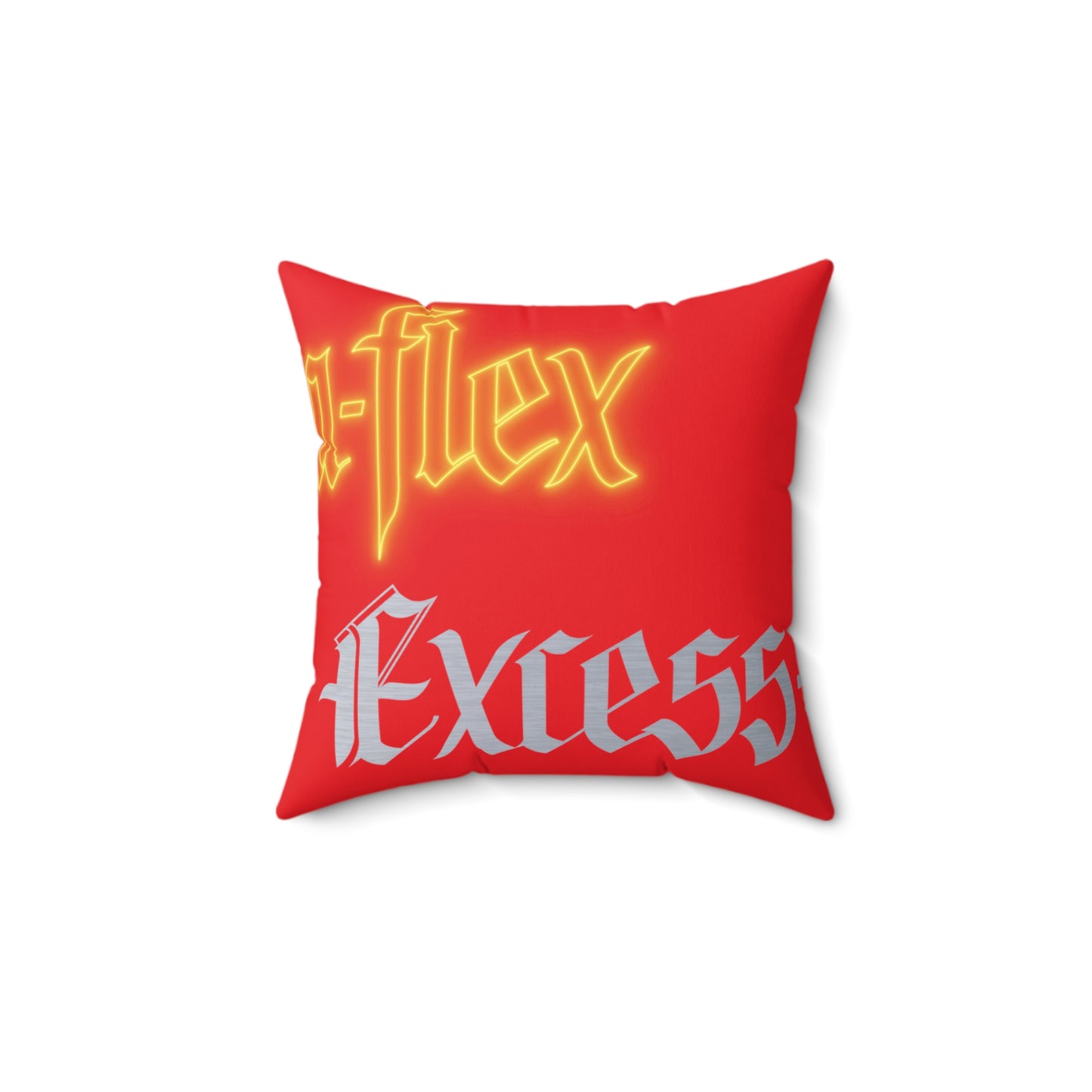 Red Gator Drip Exclusive Supa-Heavy Excess-Stunna Hypa-Flex Limited Edition OG Alligator Playuz “All We Do Iz Get Shit Finished” Spun Polyester Square Playuz Pillow