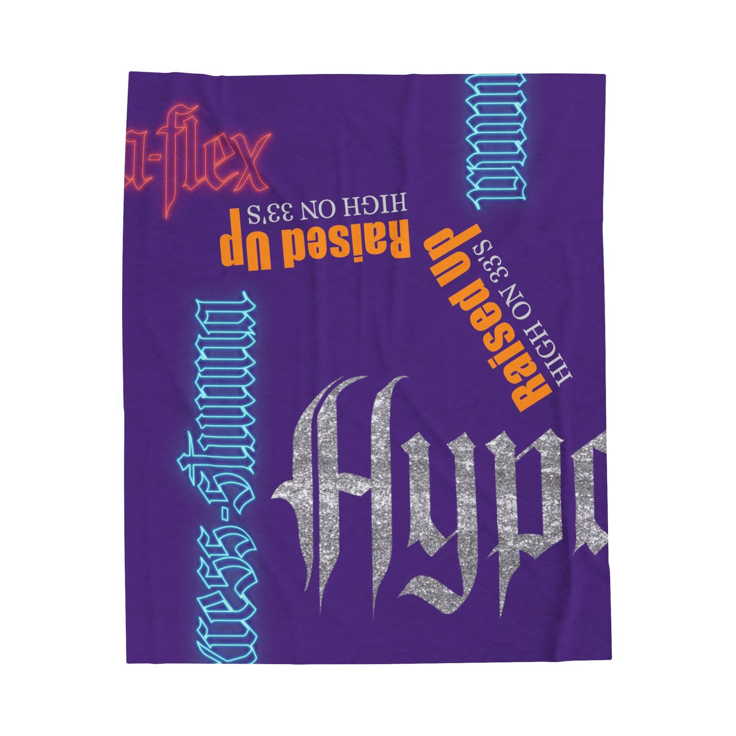Purple Gator Drip Exclusive Supa-Heavy Excess-Stunna Hypa-Flex Limited Edition OG Flawda Mane “Raised Up High On 33’s” Velveteen Plush Playuz Blanket