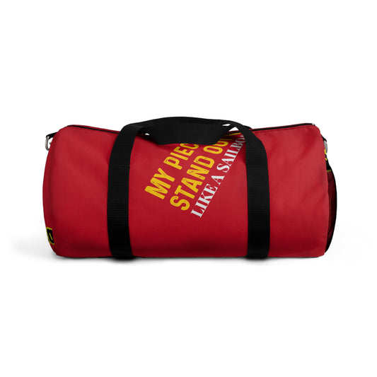 Dark Red Flawdawear Limited Edition OG Flawda Mane “My Piece Stand Out Like A Sailboat” Duffle Playuz Bag
