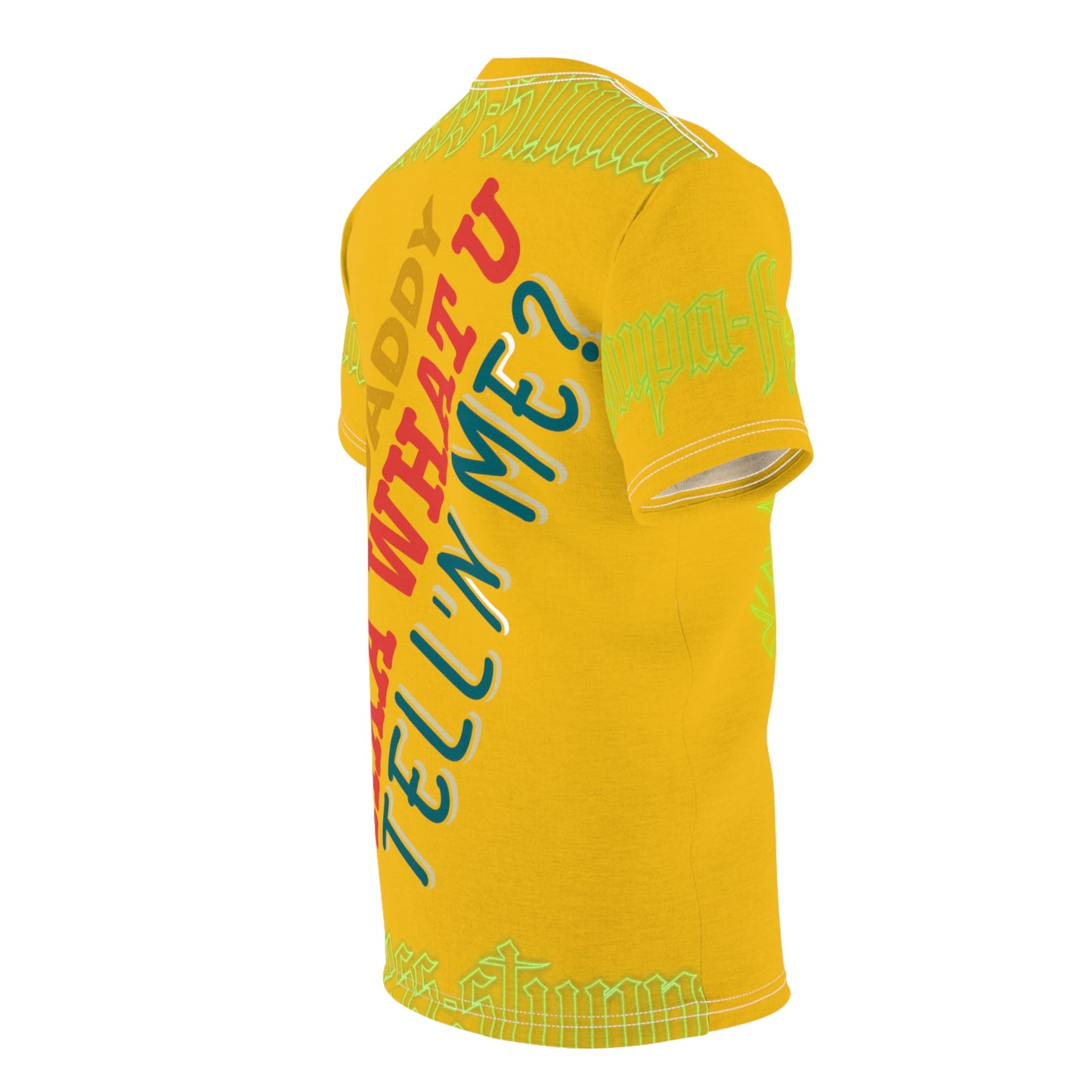 Yellow Gator Drip Exclusive Supa-Heavy Excess-Stunna Hypa-Flex Limited Edition OG Rich Daddy “Rich Daddy AKA What U Tell’n ME?” Unisex Cut & Sew Playuz Tee