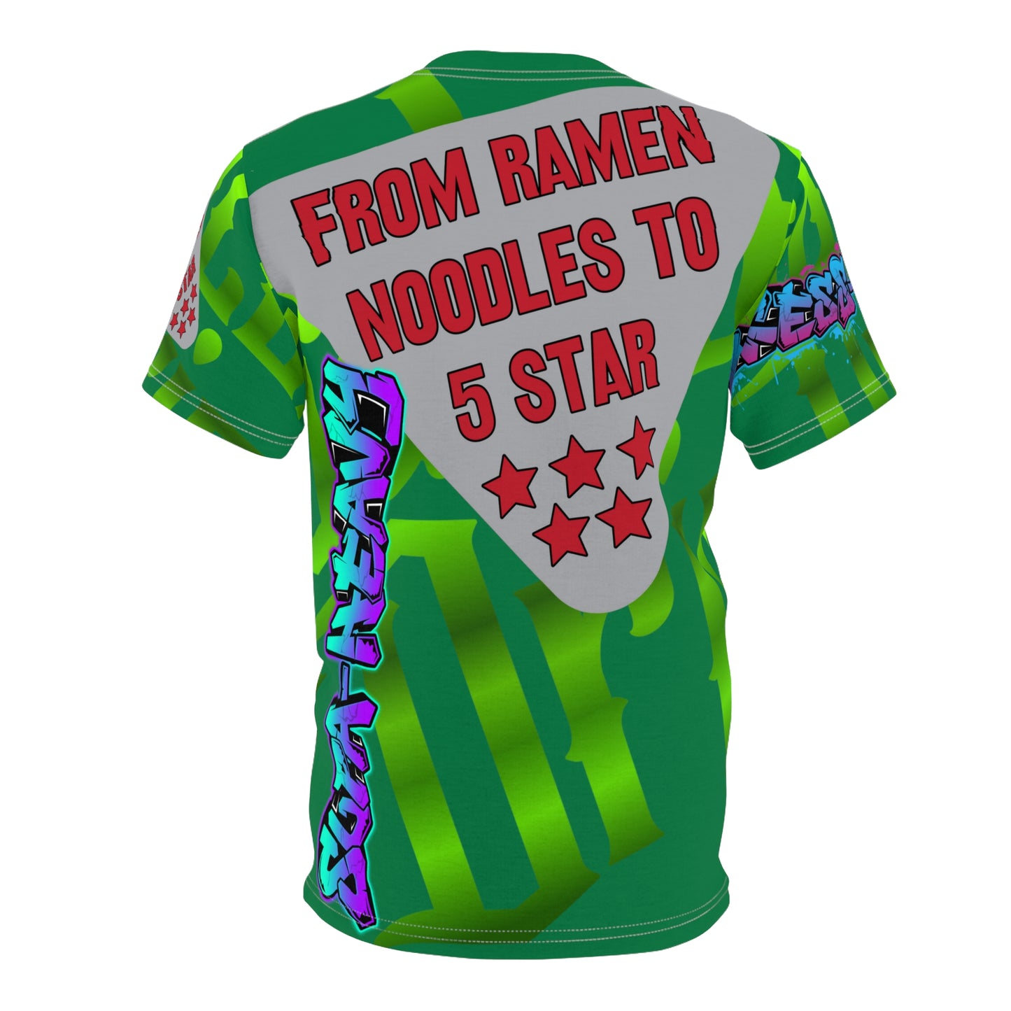 Green Gator Drip Exclusive Supa-Heavy Excess-Stunna Hypa-Flex Limited Edition OG Flawda Mane “From Ramen Noodles To 5 Star" Unisex Cut & Sew Playuz Tee
