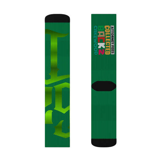 Dark Green Gator Drip Supa-Heavy Excess-Stunna Hypa-Flex Limited Edition OG Rich Daddy “Attorney Fees Collected Back 2 Cakewood” Medium Playuz Socks