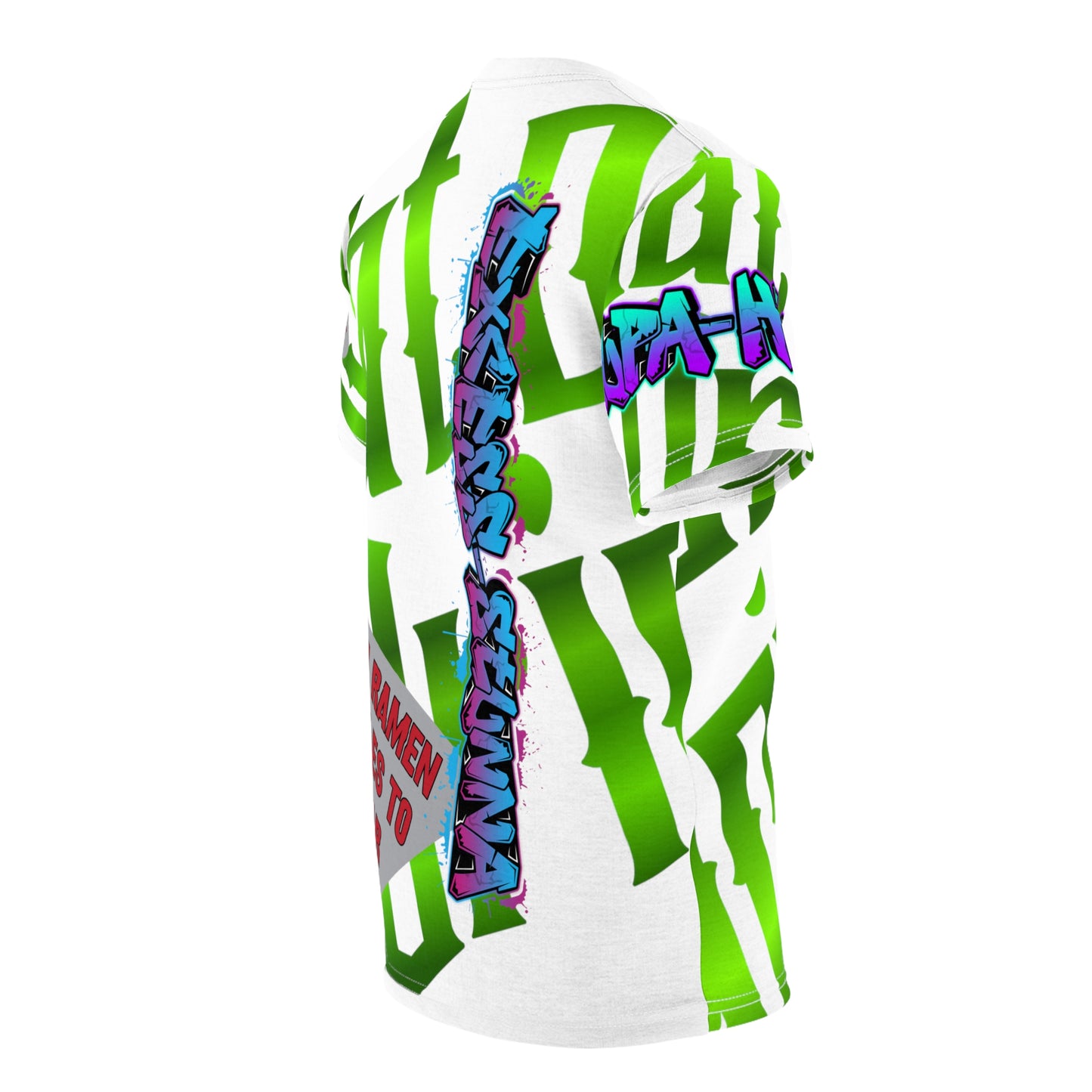 White Gator Drip Exclusive Supa-Heavy Excess-Stunna Hypa-Flex Limited Edition OG Flawda Mane “From Ramen Noodles To 5 Star" Unisex Cut & Sew Playuz Tee