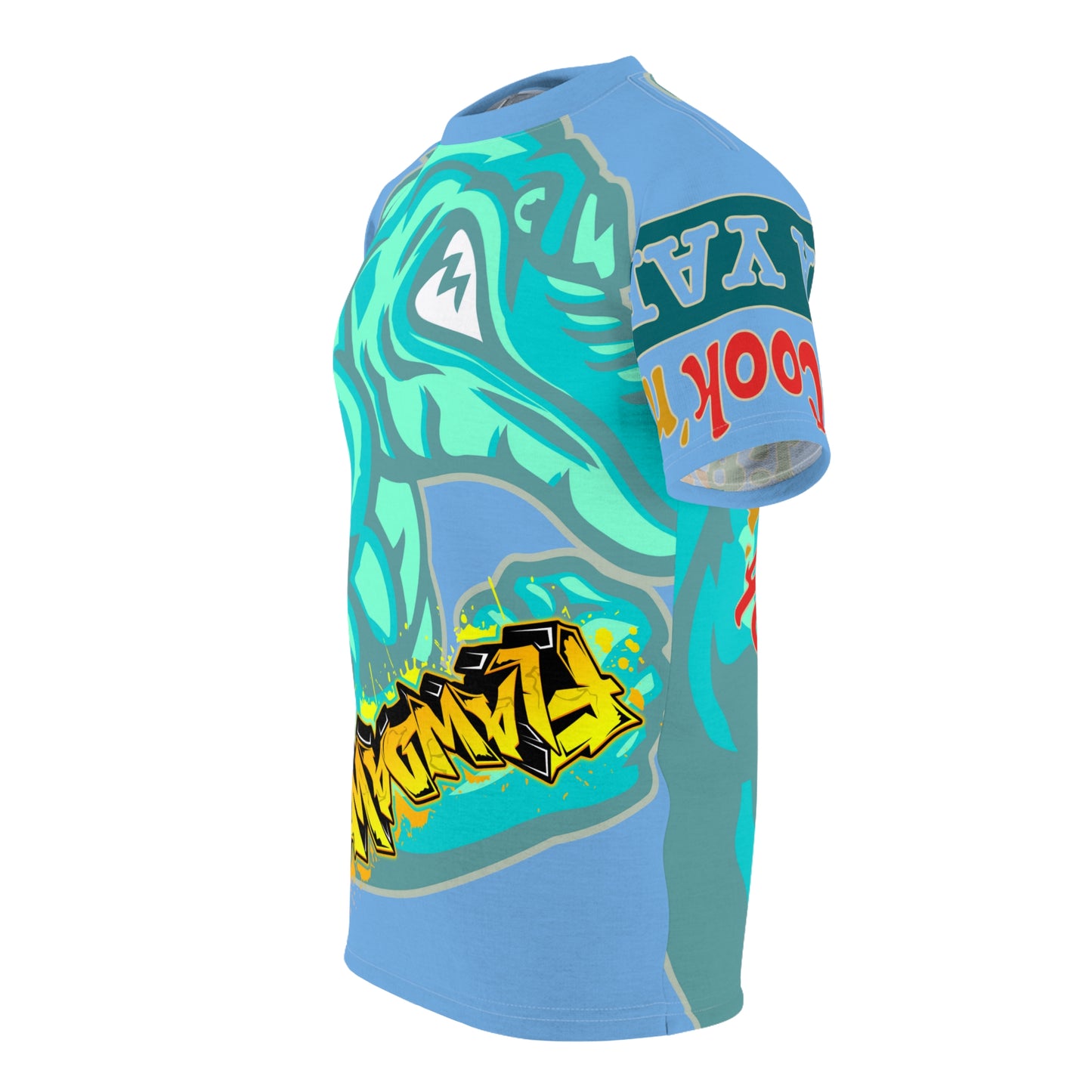 Light Blue/Mint Flawdawear Limited Edition OG Flawda Mane “Ribs Cook’n N’ Tha Yard” Unisex Cut & Sew Playuz Tee