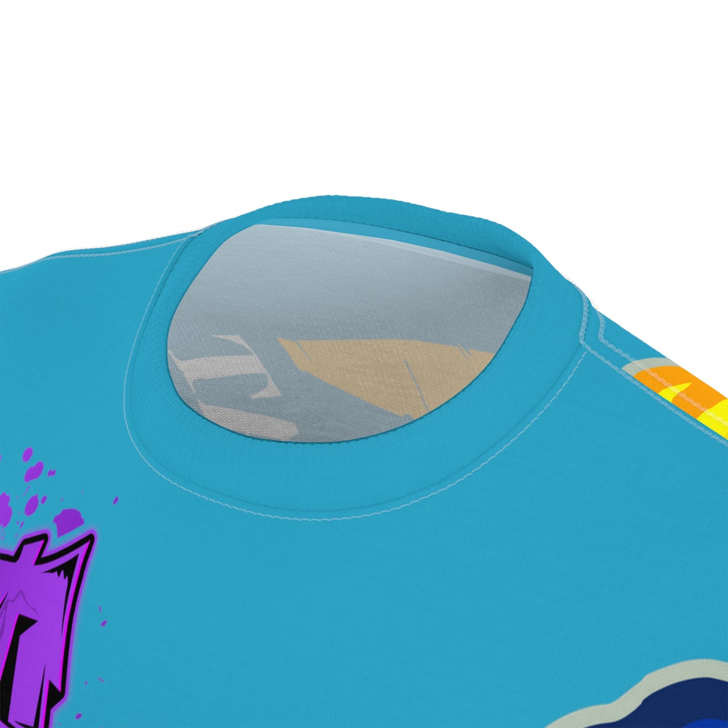 Turquoise Flawdawear Limited Edition OG Flawda Mane “My Piece Stand Out Like A Sailboat” Unisex Cut & Sew Playuz Tee