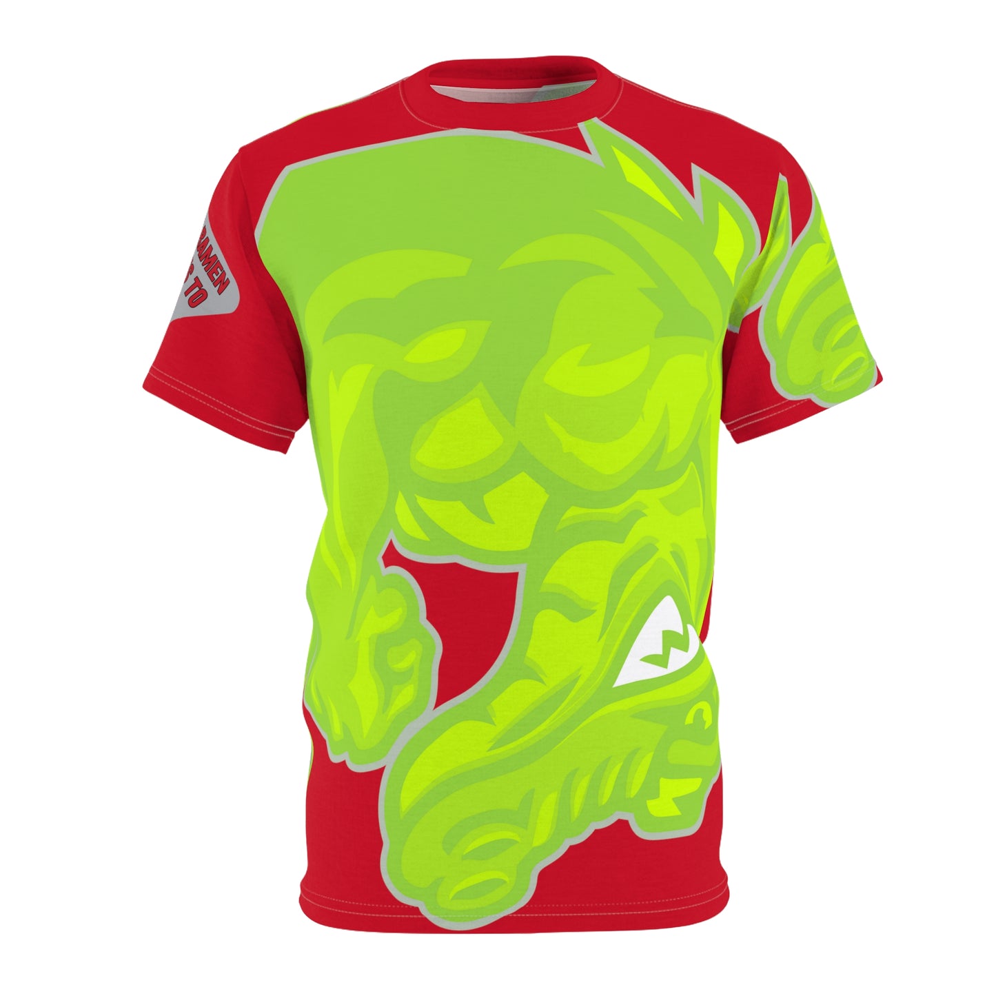 Red/Lime Flawdawear Limited Edition OG Flawda Mane “From Ramen Noodles To 5 Star” Unisex Cut & Sew Playuz Tee