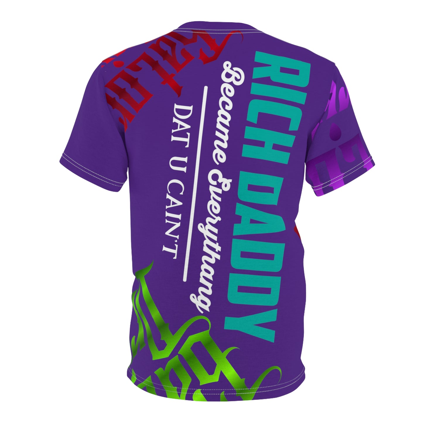 Purple Gator Drip Exclusive Supa-Heavy Excess-Stunna Flex Alligator Playuz Limited Edition OG Multi-Logo Rich Daddy “Rich Daddy Became Everythang Dat U Cain’t” Unisex Cut & Sew Playuz Tee