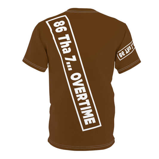 Brown Flawdawear Alligator Playuz “86 Tha 7… OVERTIME” Limited Edition OG Unisex Cut & Sew Playuz Tee