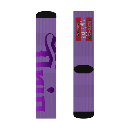 Light Purple Gator Drip Supa-Heavy Excess-Stunna Hypa-Flex Limited Edition OG Flawda Mane “Shak’n Glass Up In My Candy Toy” Medium Playuz Socks