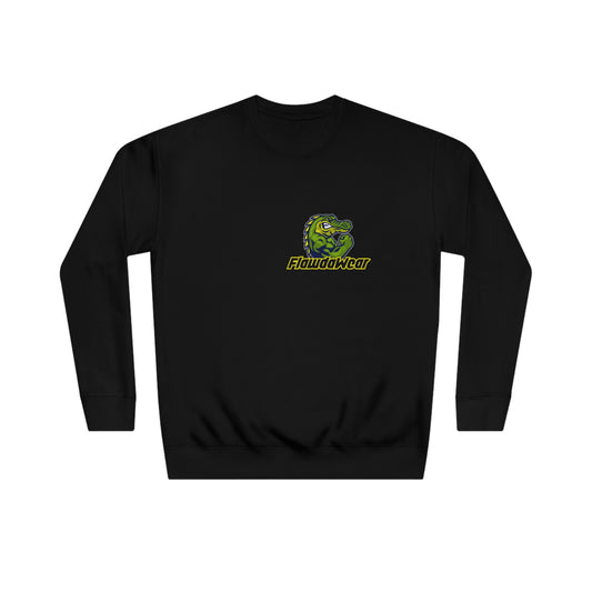 Black Flawdawear Limited Edition OG Rich Daddy "White Baby Da Bidnes" Unisex Crew Playuz Sweatshirt