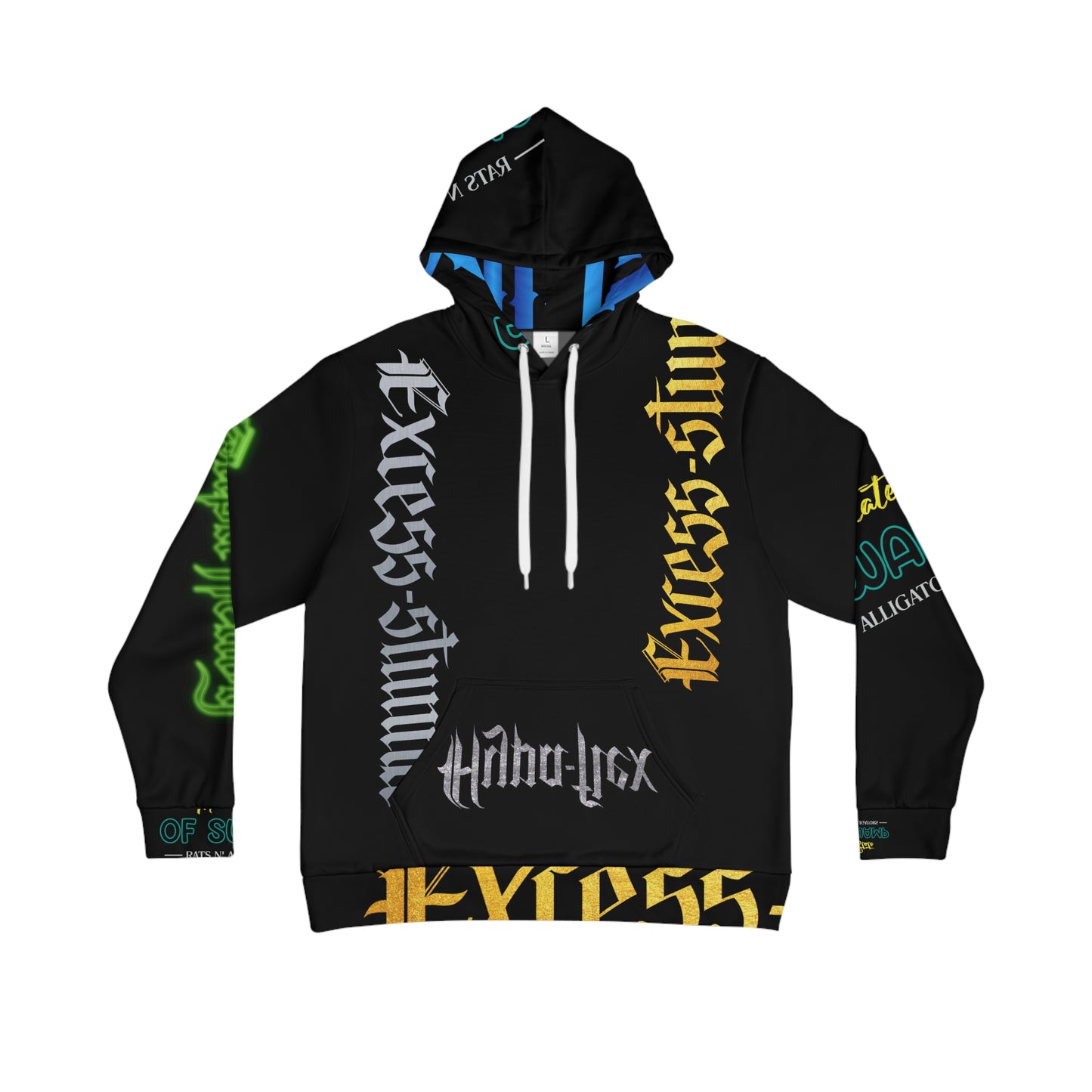 Black Gator Drip Exclusive Supa-Heavy Excess-Stunna Hypa-Flex Limited Edition OG Flawda Mane “Tha State Of Swamp Rats N’ Alligators” Men's Playuz Hoodie