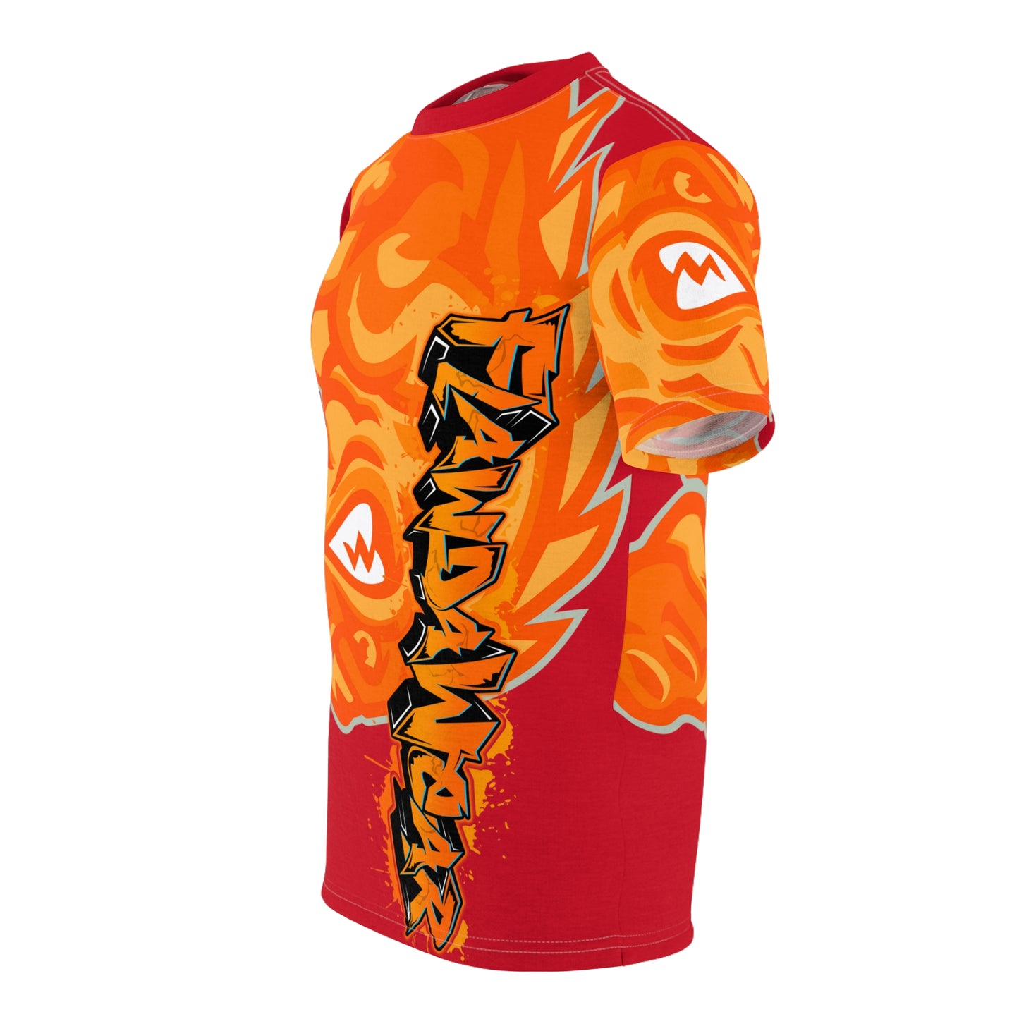 Red/Orange Flawdawear Limited Edition OG Alligator Playuz “Flawda Mane Put Dat Smoke On You” Unisex Cut & Sew Playuz Tee