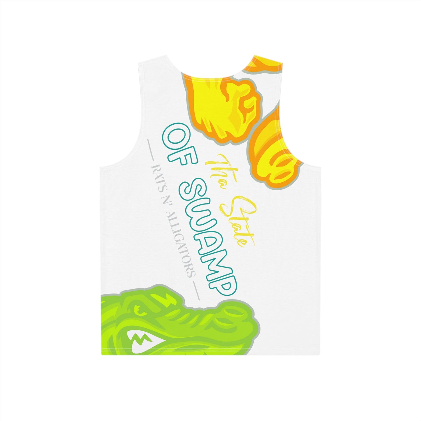 White Flawdawear Limited Edition OG Flawda Mane “Tha State Of Swamp Rats N’ Alligators’ Men’s Playuz Tank