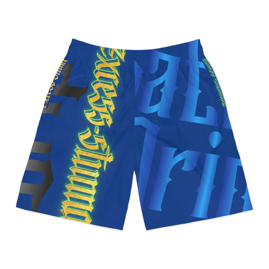 Dark Blue Gator Drip Exclusive Supa-Heavy Excess-Stunna Hypa-Flex Limited Edition OG “Excess-Stunna Collection” Men's Jogguz Playuz Shorts