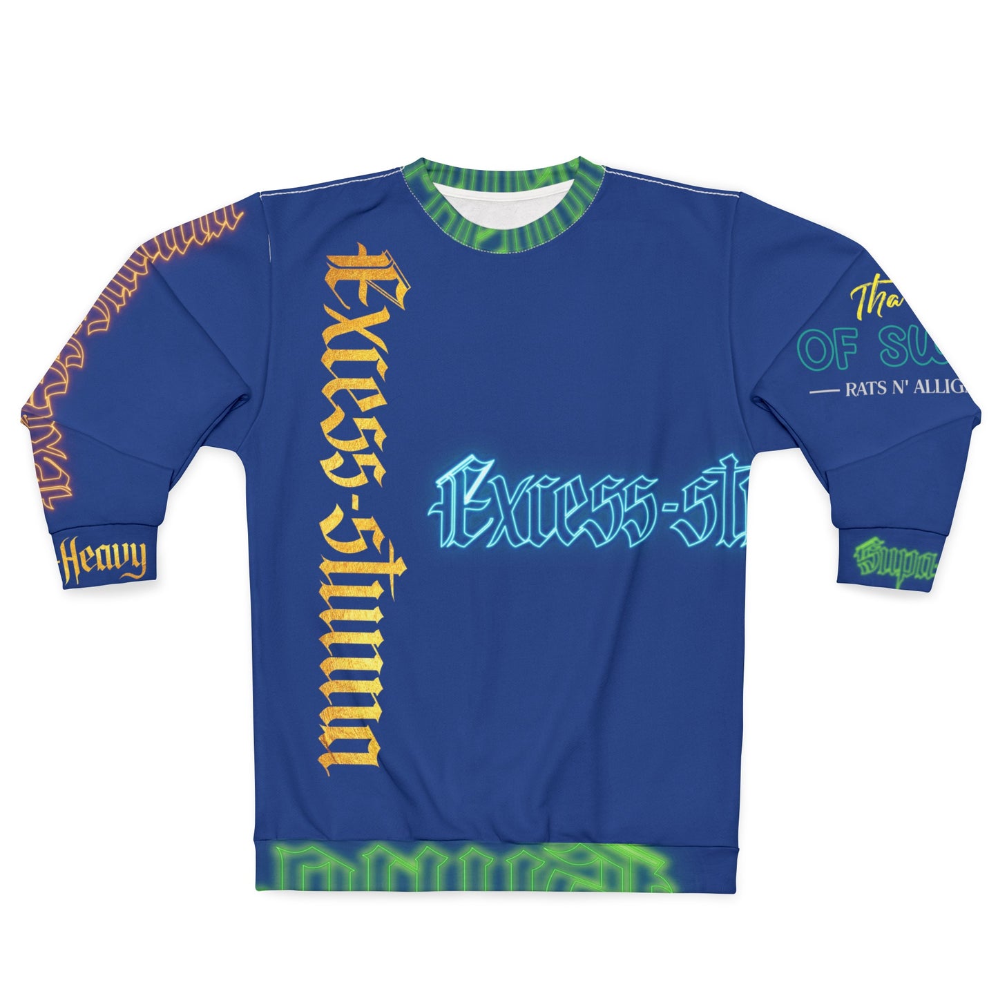 Blue Gator Drip Exclusive Supa-Heavy Excess-Stunna Hypa-Flex Limited Edition OG Flawda Mane “Tha State Of Swamp Rats N’ Alligators” Unisex Playuz Sweatshirt