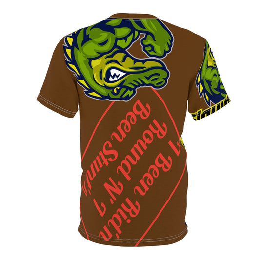 Brown Flawdawear Limited Edition OG Flawda Mane “I Been Rid’n Round N’ I Been Stunt’n” Unisex Cut & Sew Playuz Tee