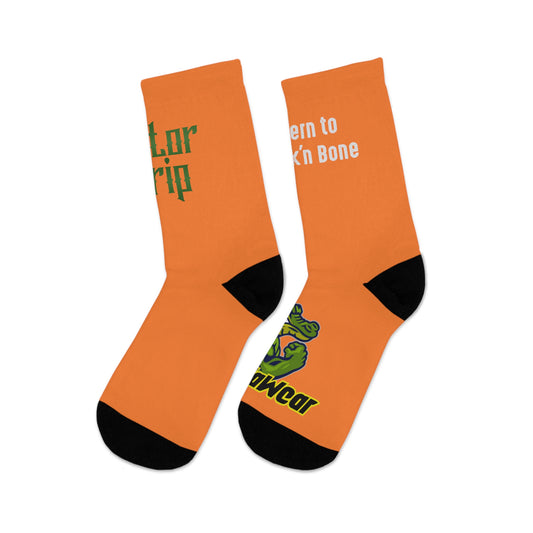 Orange Flawdawear x Gator Drip Stunna-Flex "Southern To Tha Fuck'n Bone" Limited Edition OG Flawda Mane Playuz Socks