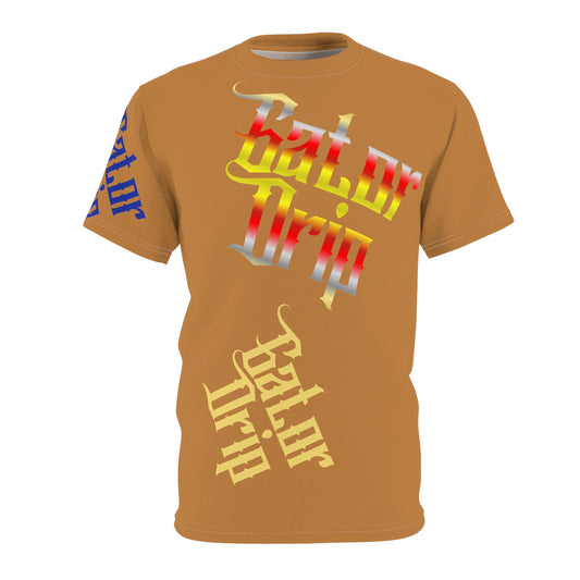 Light Brown Gator Drip Exclusive Supa-Heavy Excess-Stunna Flex Alligator Playuz Limited Edition OG Multi-Logo Rich Daddy “Cakewood Baby Took Us Out Tha Gutta" Unisex Cut & Sew Playuz Tee