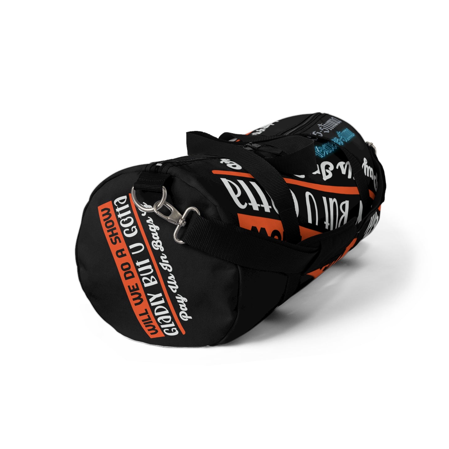 Black Gator Drip Exclusive Supa-Heavy Excess-Stunna Hypa-Flex Limited Edition OG Rich Daddy “Will We Do A Show Gladly But U Gotta Pay Us In Bags G” Duffel Playuz Bag