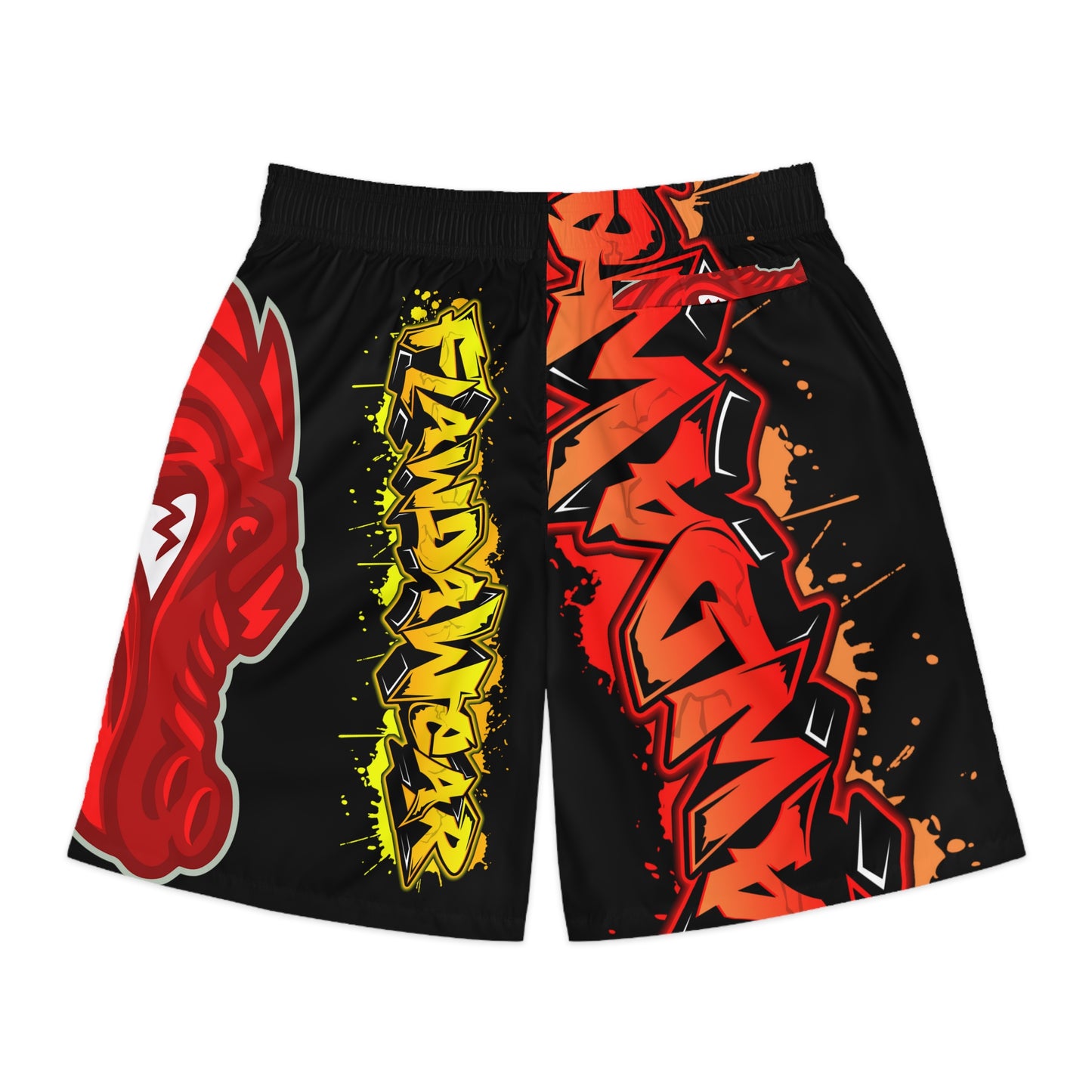 Black Flawdawear Limited Edition OG Rich Daddy “Rich Daddy AKA What U Tell’n ME?” Men’s Jogguz Playuz Shorts