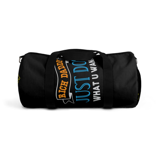 Black Flawdawear Limited Edition OG Rich Daddy “Rich Daddy Just Do’n What U Wanna” Duffle Playuz Bag
