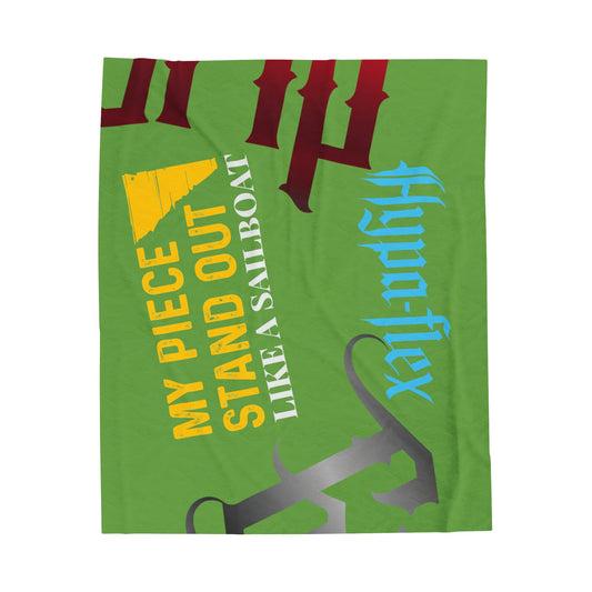 Light Green Gator Drip Exclusive Supa-Heavy Excess-Stunna Hypa-Flex Limited Edition OG Flawda Mane “My Piece Stand Out Like A Sailboat” Velveteen Plush Playuz Blanket