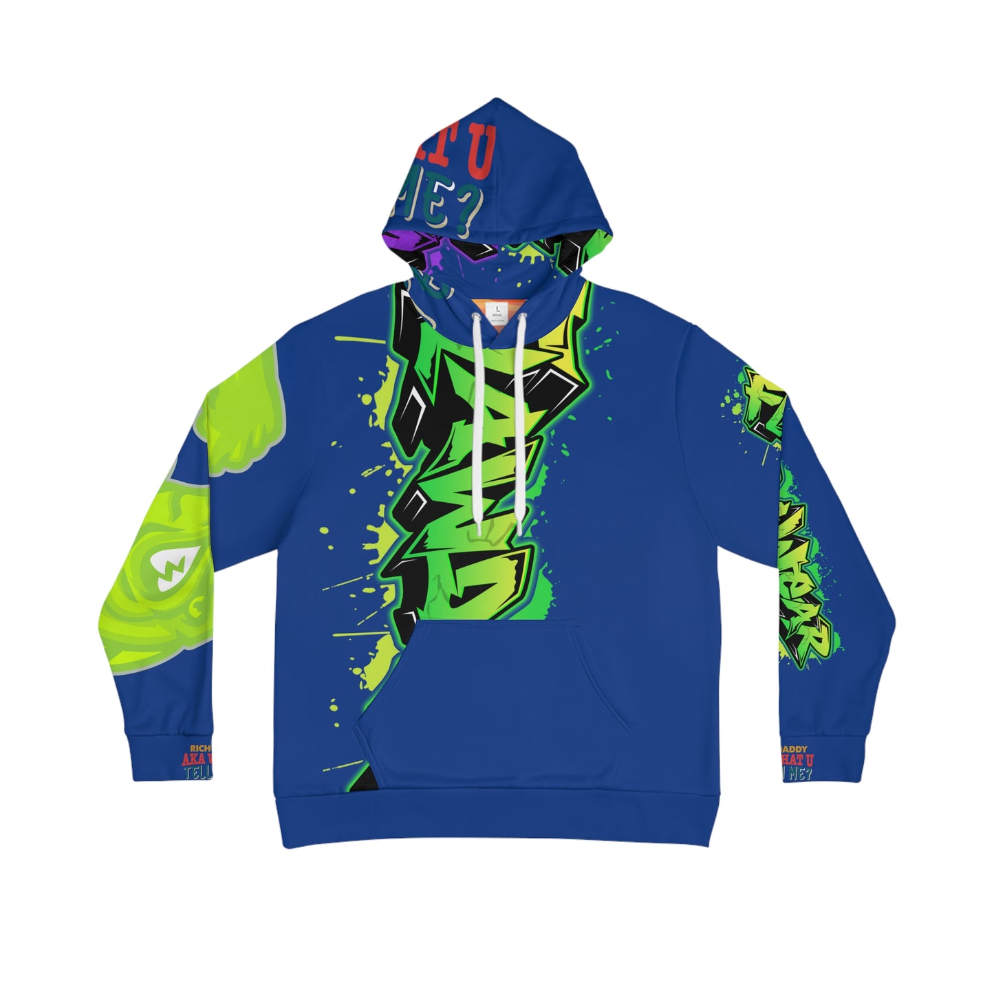 Dark Blue Flawdawear Limited Edition OG Rich Daddy “Rich Daddy AKA What U Tell’n ME?” Men's Playuz Hoodie