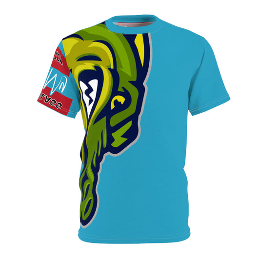 Turquoise Flawdawear Limited Edition OG Flawda Mane “Shak’n Glass Up In MY Candy Toy” Unisex Cut & Sew Playuz Tee