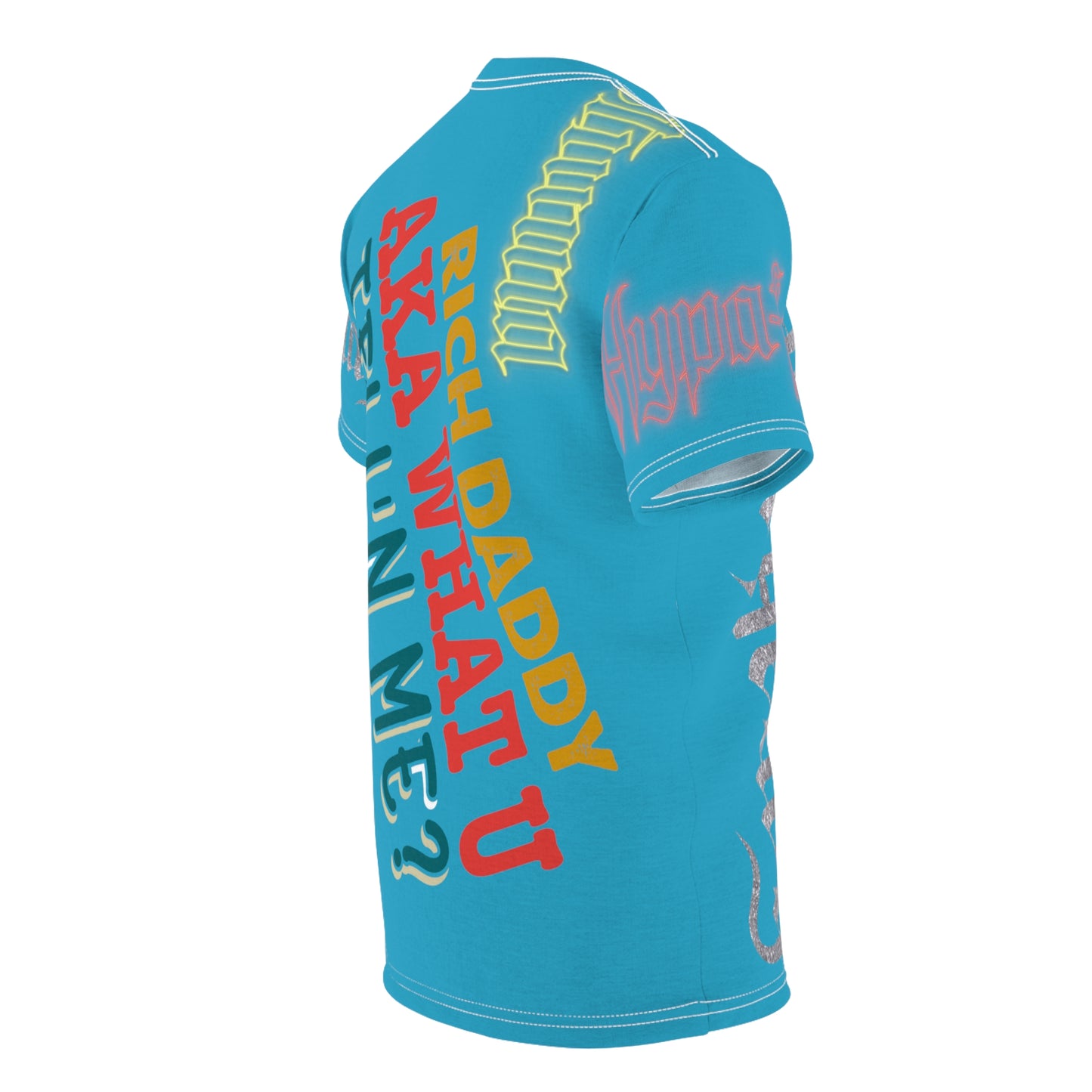 Turquoise Gator Drip Exclusive Supa-Heavy Excess-Stunna Hypa-Flex Limited Edition OG Rich Daddy “Rich Daddy AKA What U Tell’n ME?” Unisex Cut & Sew Playuz Tee