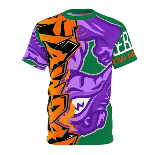 Dark Green/Purple Flawdawear Limited Edition OG Flawda Mane “Everybody Know Me” Unisex Cut & Sew Playuz Tee