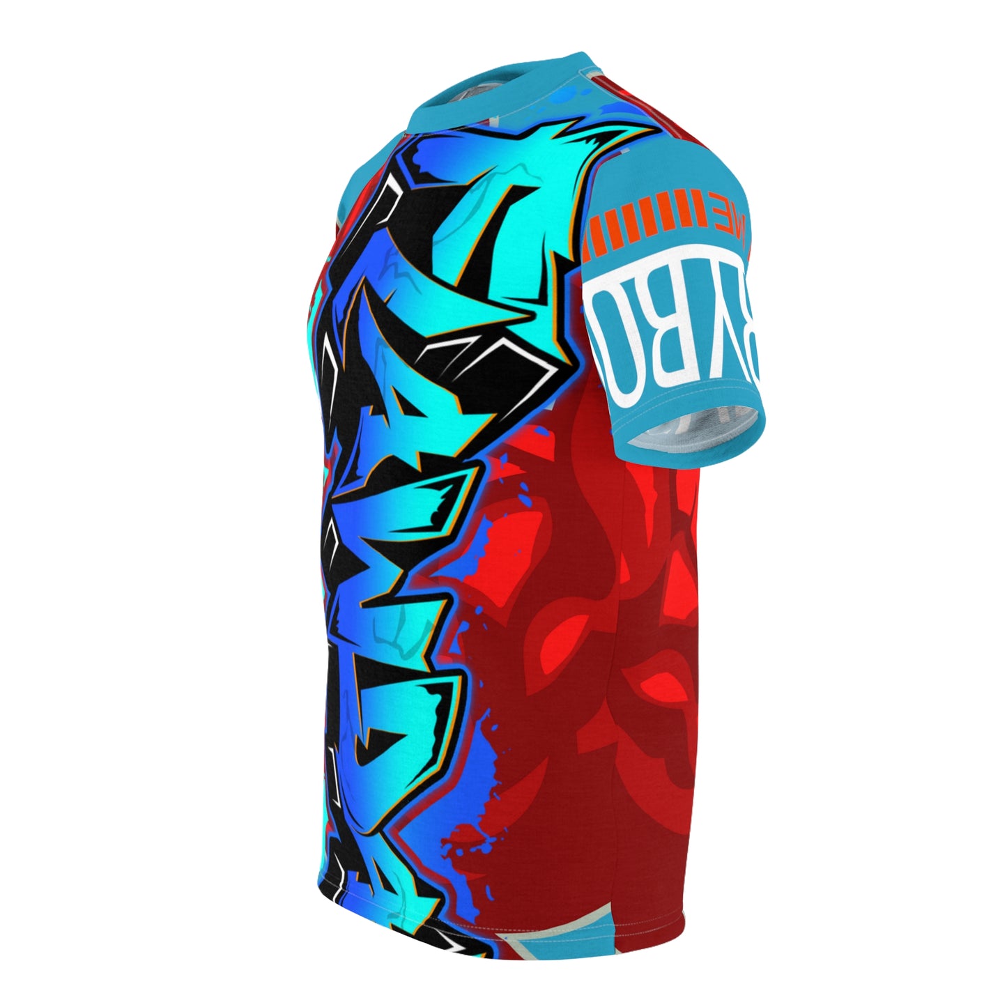 Turquoise/Red Flawdawear Limited Edition OG Flawda Mane “Everybody Know Me” Unisex Cut & Sew Playuz Tee