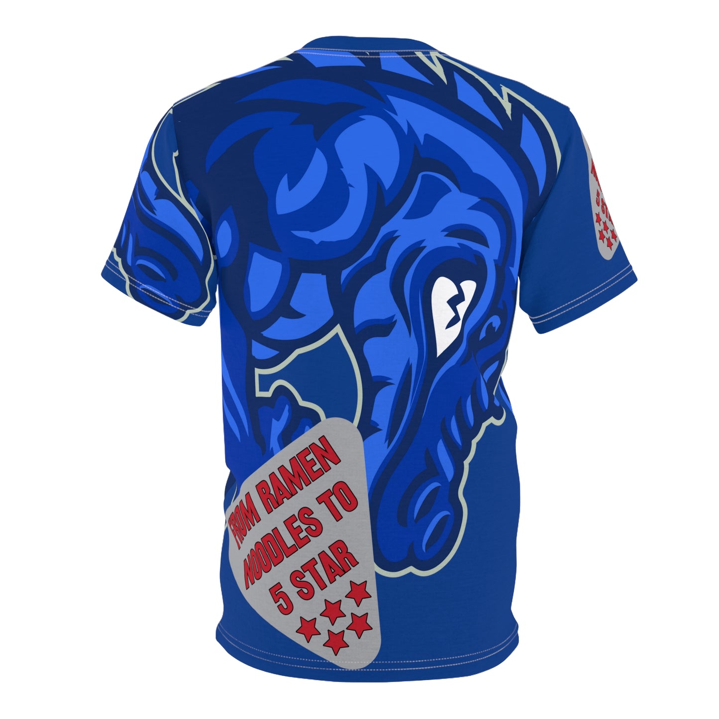 Blue Flawdawear Limited Edition OG Flawda Mane “From Ramen Noodles To 5 Star” Unisex Cut & Sew Playuz Tee