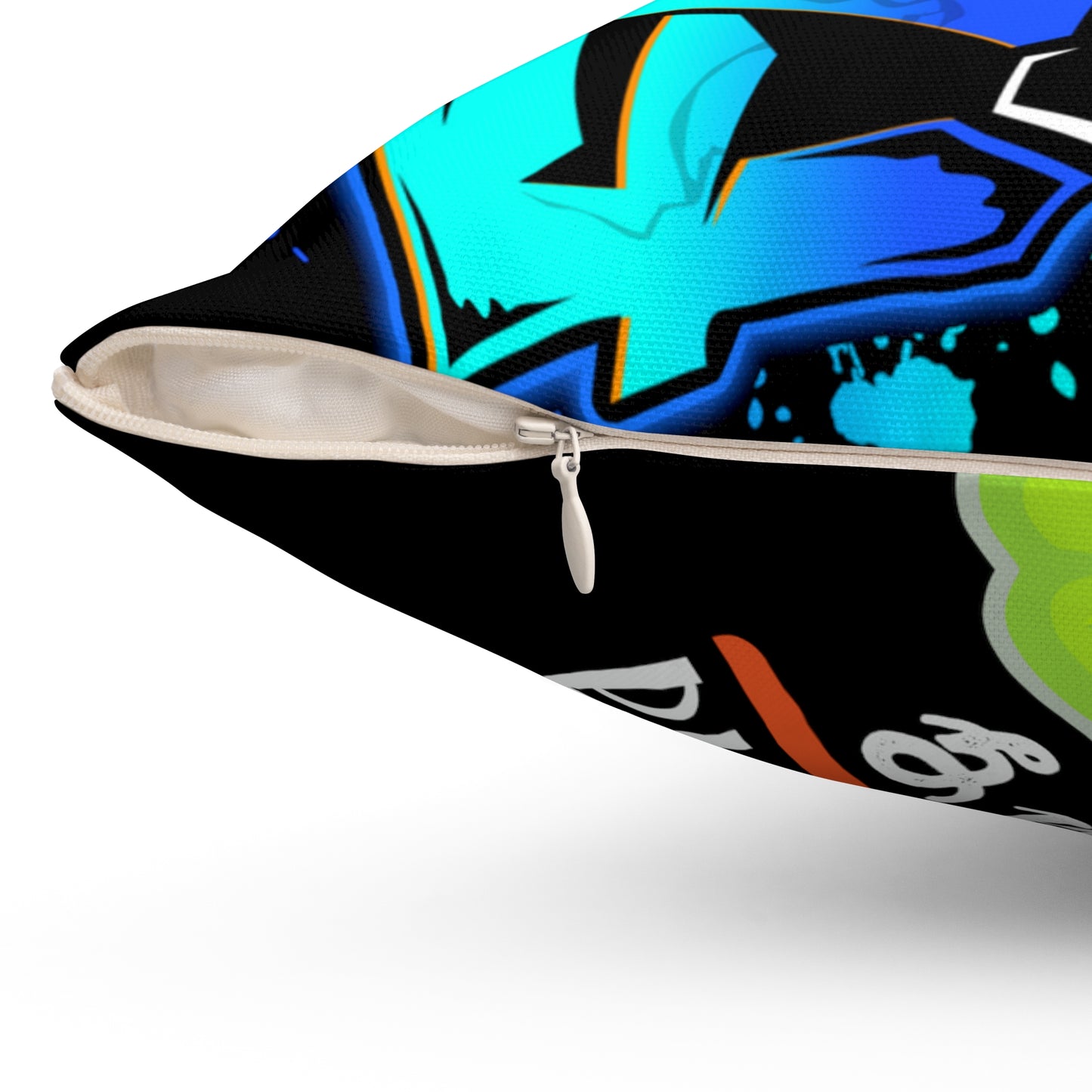 Black Flawdawear Limited Edition OG Rich Daddy “Will We Do A Show Gladly But U Gotta Pay Us In Bags G” Spun Polyester Square Playuz Pillow