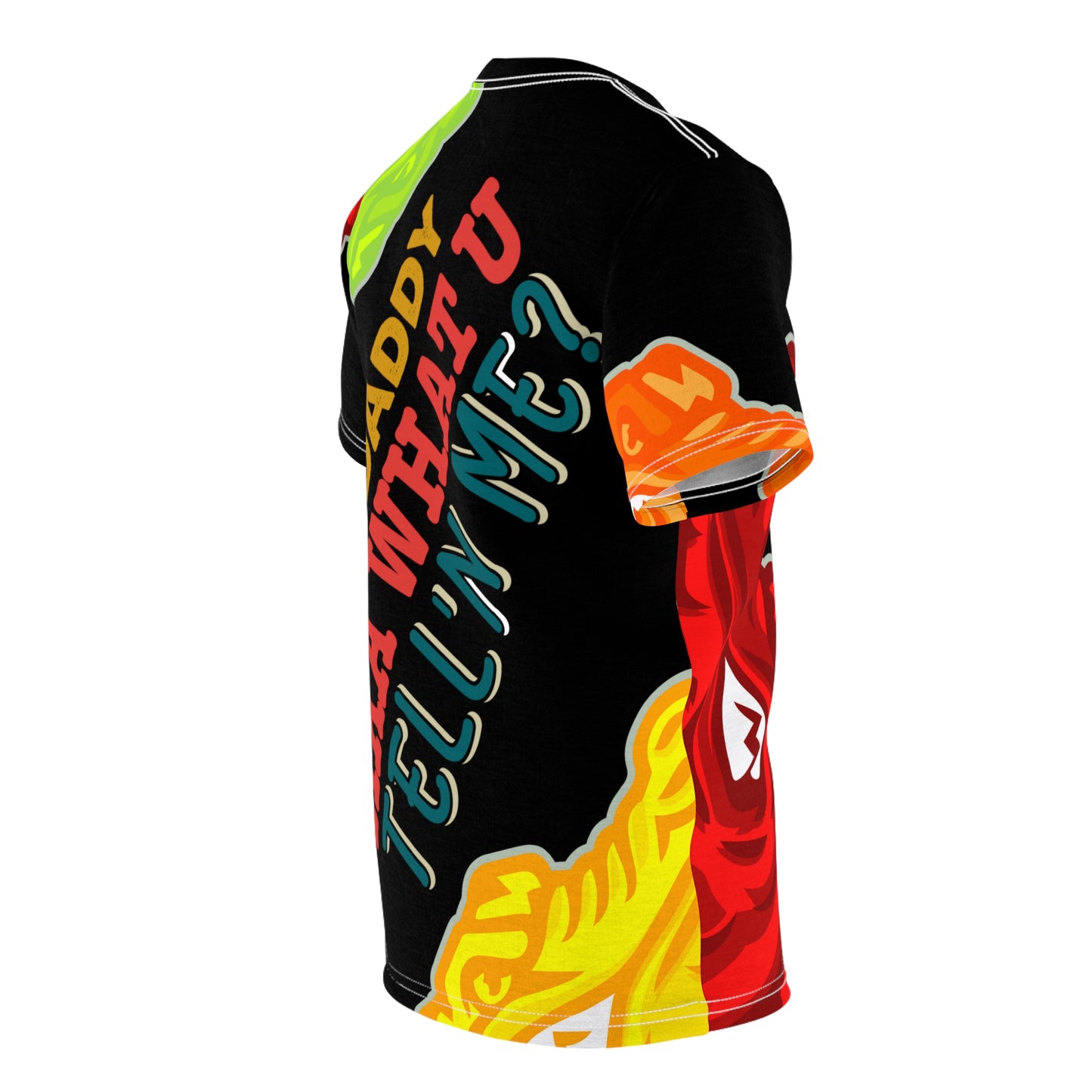 Black Flawdawear Limited Edition OG Rich Daddy “Rich Daddy AKA What U Tell’n ME?” Unisex Cut & Sew Playuz Tee