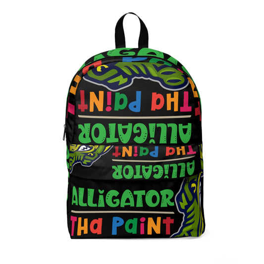 Black Flawdawear Limited Edition OG Alligator Playuz "Alligator Tha Paint" Classic Backpack
