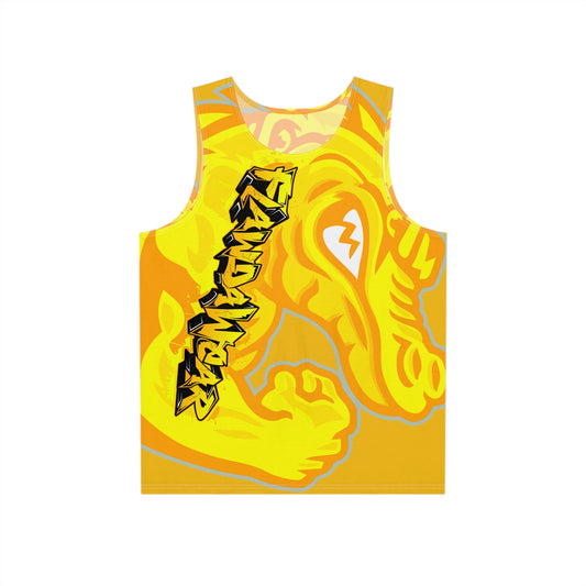 Yellow Flawdawear Limited Edition OG Flawda Mane “Ribs Cook’n N’ Tha Yard” Men’s Playuz Tank