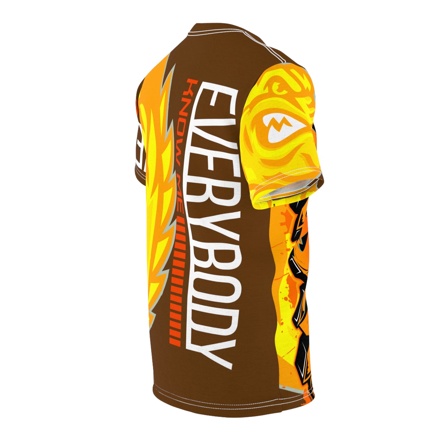 Brown/Yellow Flawdawear Limited Edition OG Flawda Mane “Everybody Know Me” Unisex Cut & Sew Playuz Tee