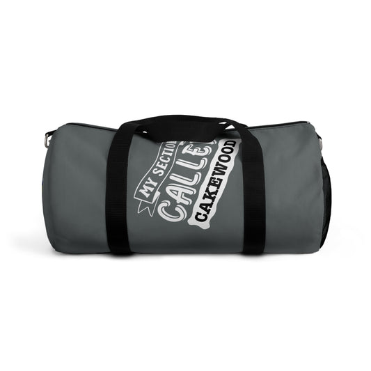 Dark Grey Flawdawear Limited Edition OG Rich Daddy “My Section Called Cakewood” Duffle Playuz Bag