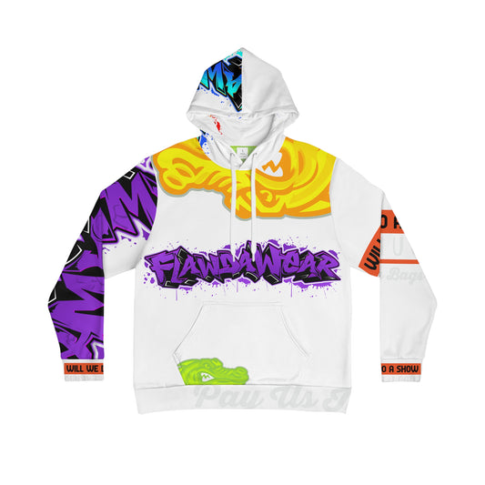 White Flawdawear Limited Edition OG Rich Daddy “Will We Do A Show Gladly But U Gotta Pay Us In Bags G” Men's Playuz Hoodie