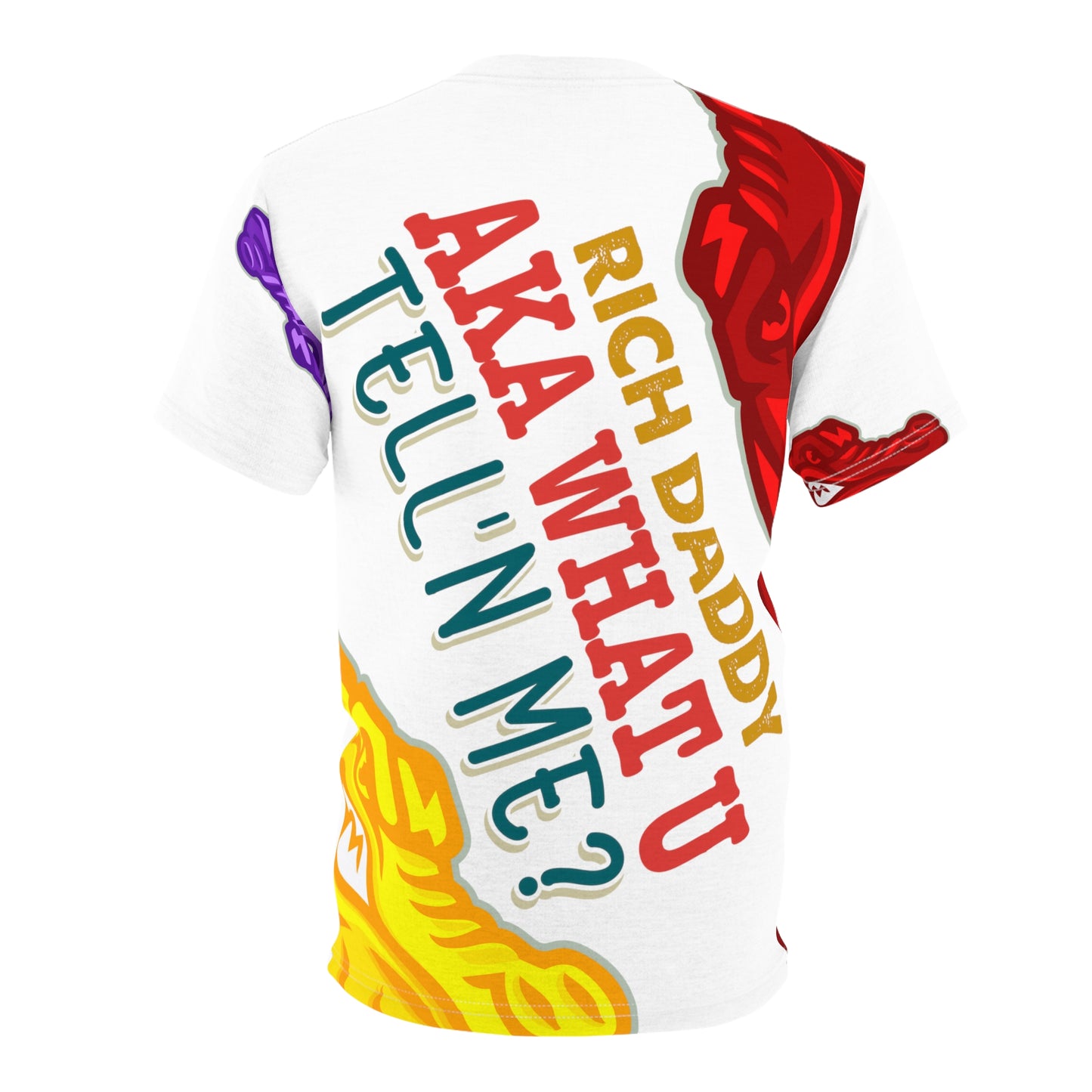 White Flawdawear Limited Edition OG Rich Daddy “Rich Daddy AKA What U Tell’n ME?” Unisex Cut & Sew Playuz Tee