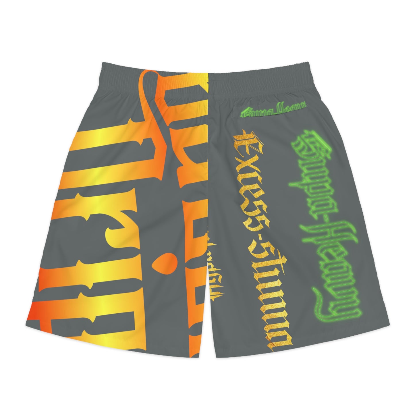 Dark Grey Gator Drip Exclusive Supa-Heavy Excess-Stunna Hypa-Flex Limited Edition OG Rich Daddy “Will We Do A Show Gladly But U Gotta Pay Us In Bags G” Men’s Jogguz Playuz Shorts