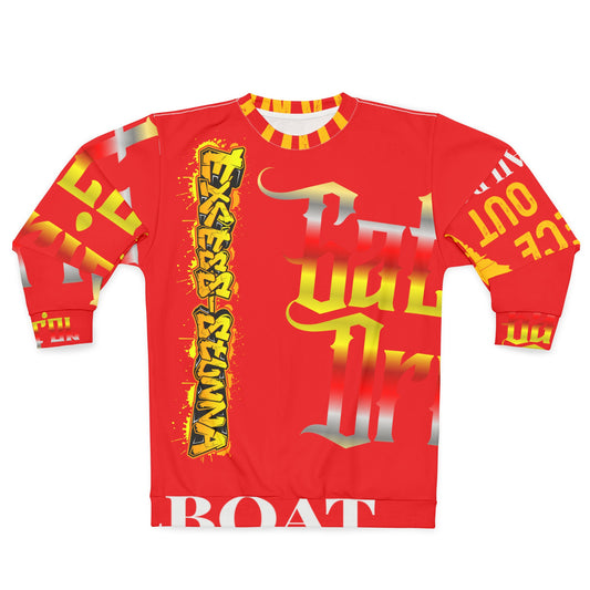 Red Gator Drip Exclusive Supa-Heavy Excess-Stunna Hypa-Flex Limited Edition OG Flawda Mane “My Piece Stand Out Like A Sailboat” Unisex Playuz Sweatshirt