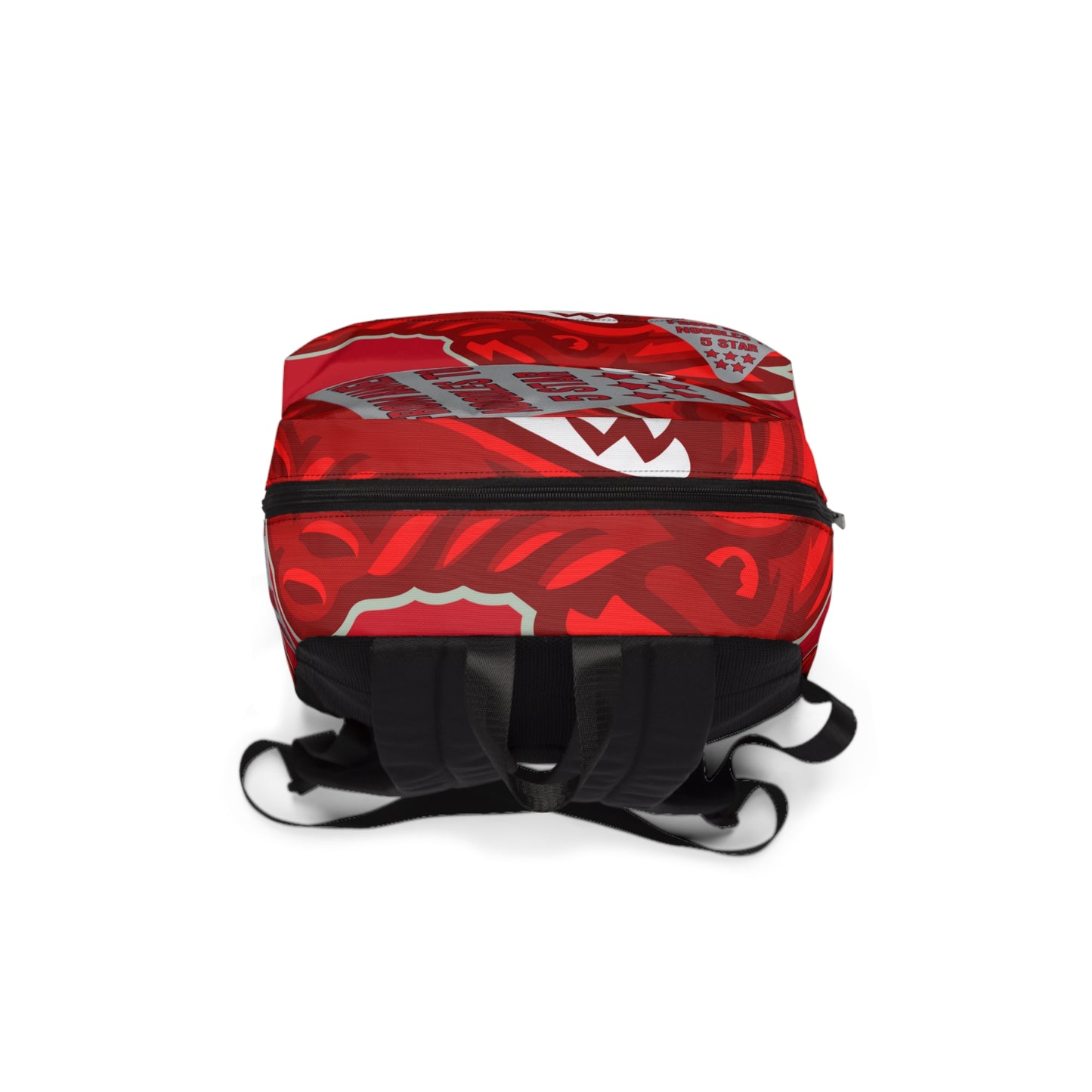 Dark Red Flawdawear Limited Edition OG Flawda Mane “From Ramen Noodles To 5 Star” Classic Playuz Backpack