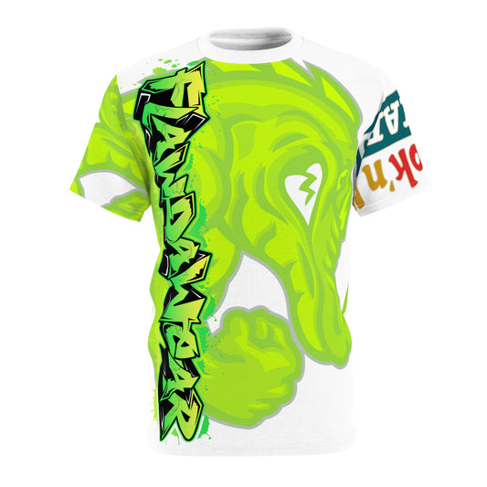 White/Lime Flawdawear Limited Edition OG Flawda Mane “Ribs Cook’n N’ Tha Yard” Unisex Cut & Sew Playuz Tee