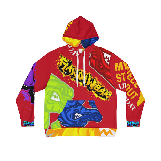 Red Flawdawear Limited Edition OG Flawda Mane “My Piece Stand Out Like A Sailboat” Men's Playuz Hoodie