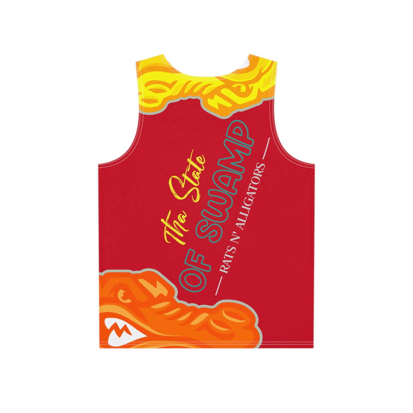 Dark Red Flawdawear Limited Edition OG Flawda Mane “Tha State Of Swamp Rats N’ Alligators” Men’s Playuz Tank