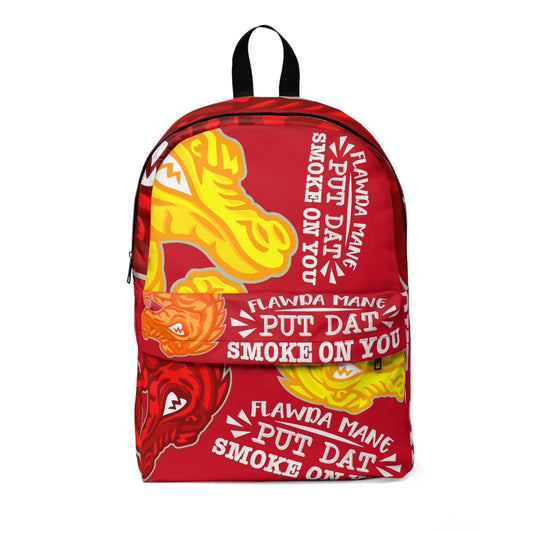 Red Flawdawear Limited Edition OG Alligator Playuz “Flawda Mane Put Dat Smoke On You” Classic Backpack