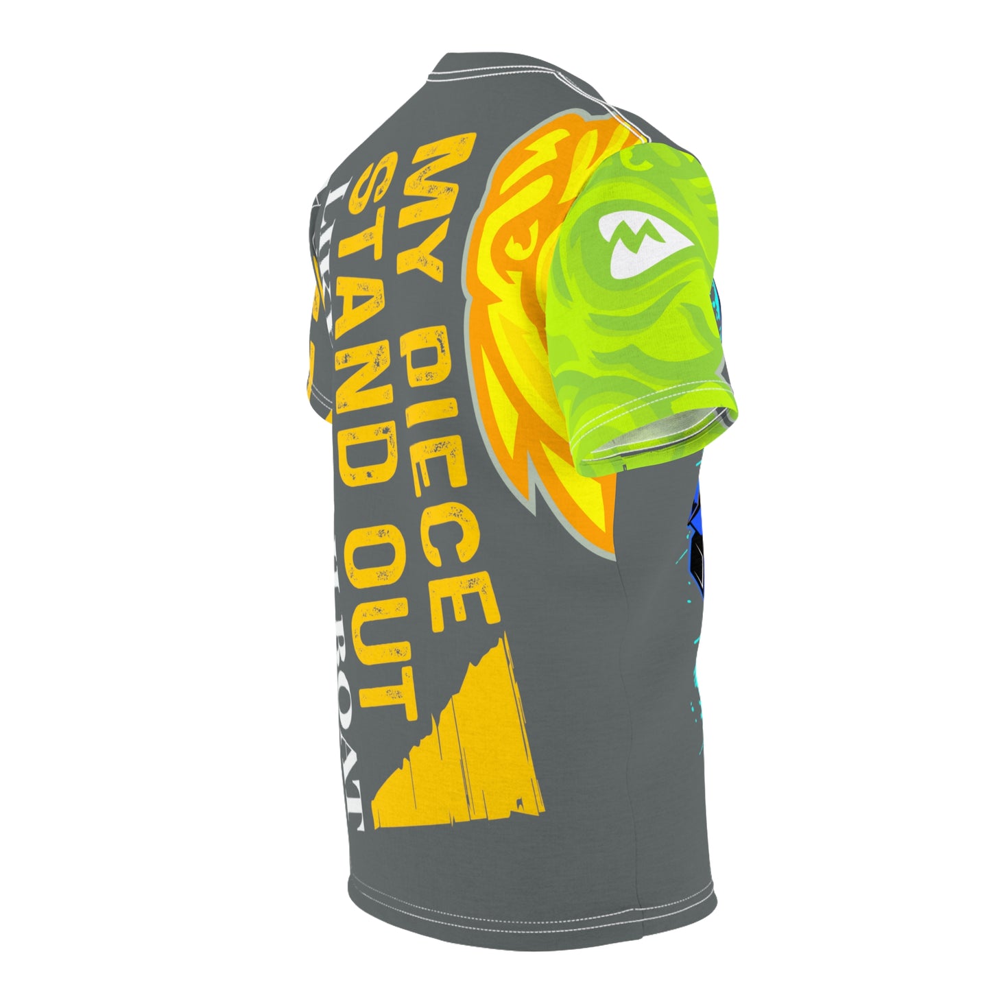 Dark Grey Flawdawear Limited Edition OG Flawda Mane “My Piece Stand Out Like A Sailboat” Unisex Cut & Sew Playuz Tee