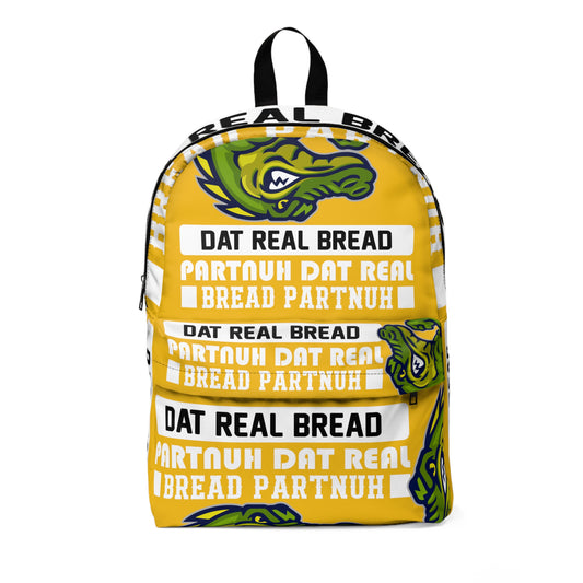 Yellow Flawdawear Limited Edition OG Alligator Playuz "Dat Real Bread Partnuh Dat Real Bread Partnuh" Classic Backpack