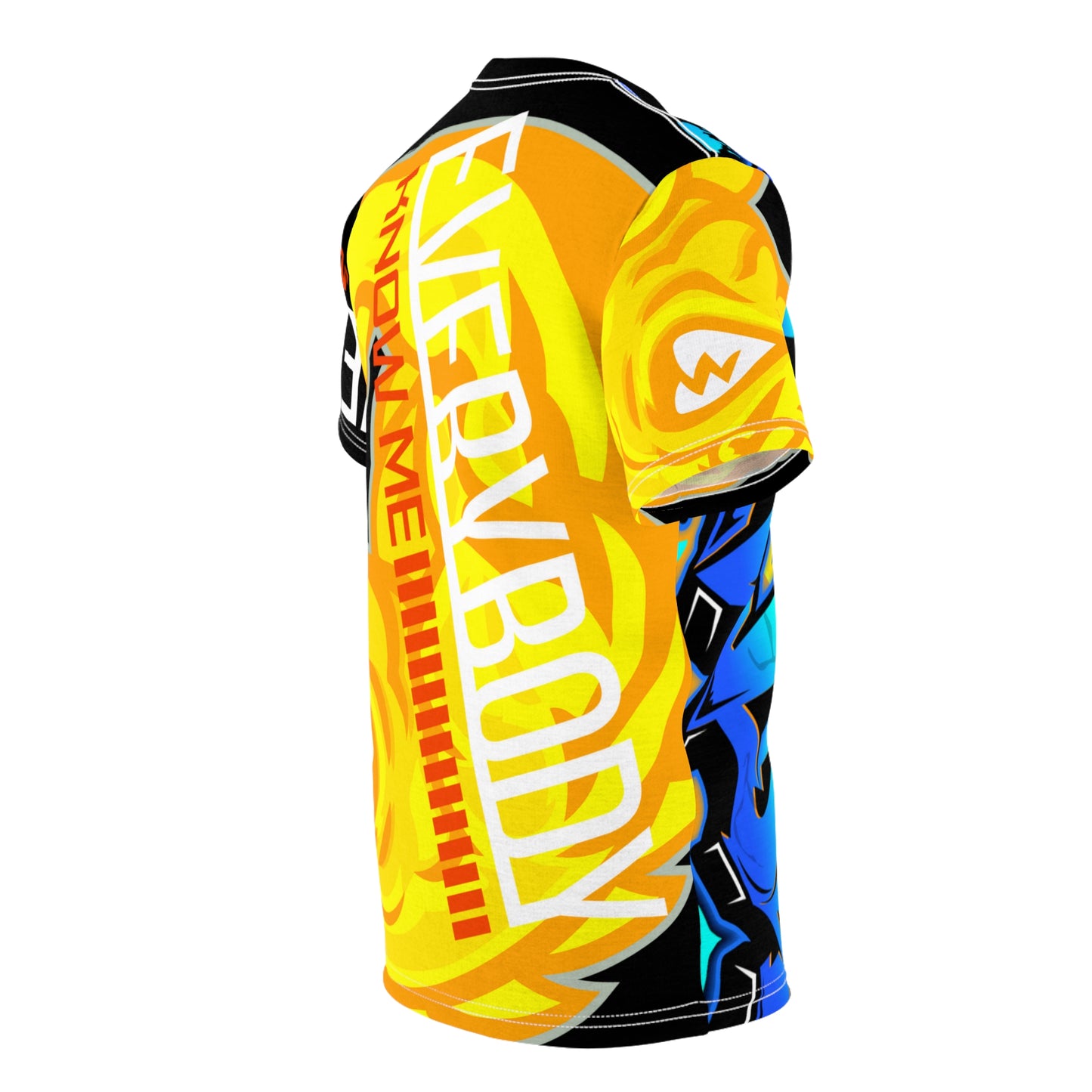 Black/Yellow Flawdawear Limited Edition OG Flawda Mane “Everybody Know Me” Unisex Cut & Sew Playuz Tee